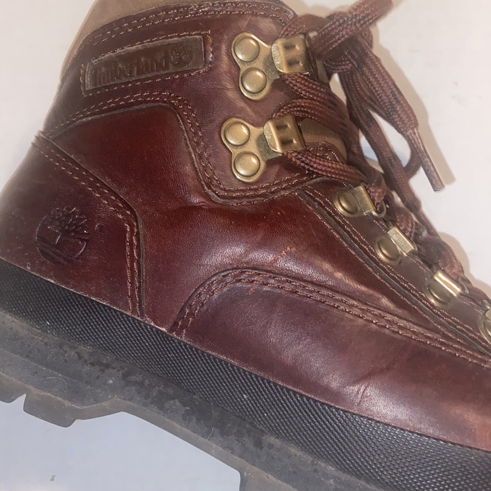 Brown leather Timberland hiking boots 🥾 size 7M - Picture 8 of 12